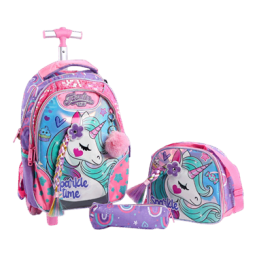 16 Inch Trolley Bag 3 Pcs Set - Unicorn